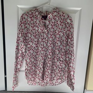 J.Crew Liberty Fabrics Pink and white floral button down. NWT Size 14